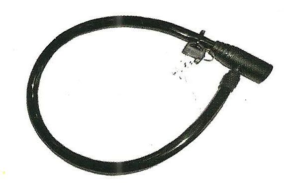 Cadeado cabo de aço 60cm c/chave